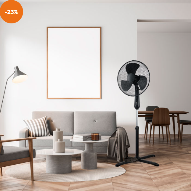 Ventilador pedestal 16 pul. negro