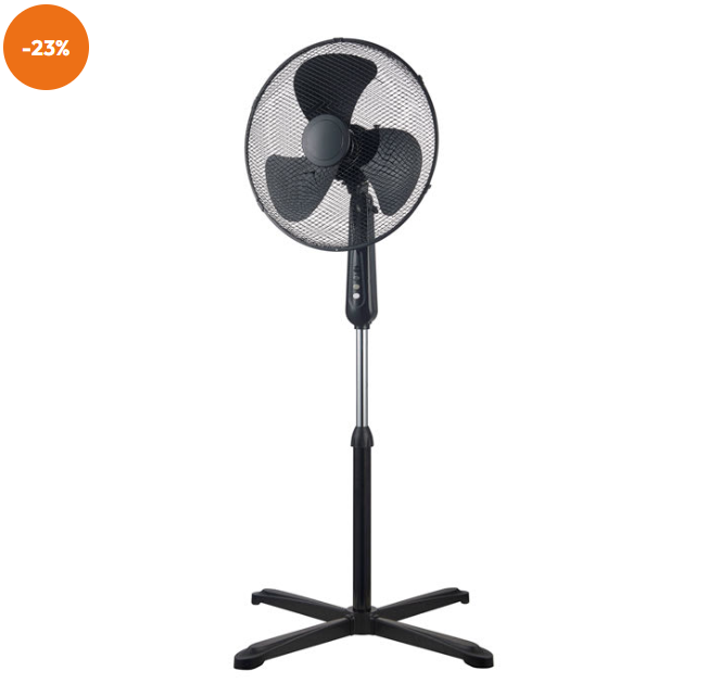 Ventilador pedestal 16 pul. negro