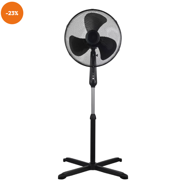 Ventilador pedestal 16 pul. negro