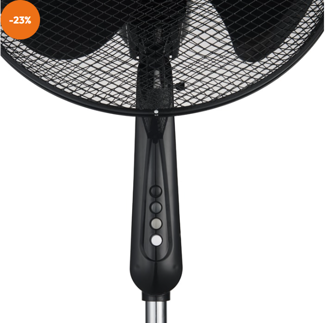 Ventilador pedestal 16 pul. negro
