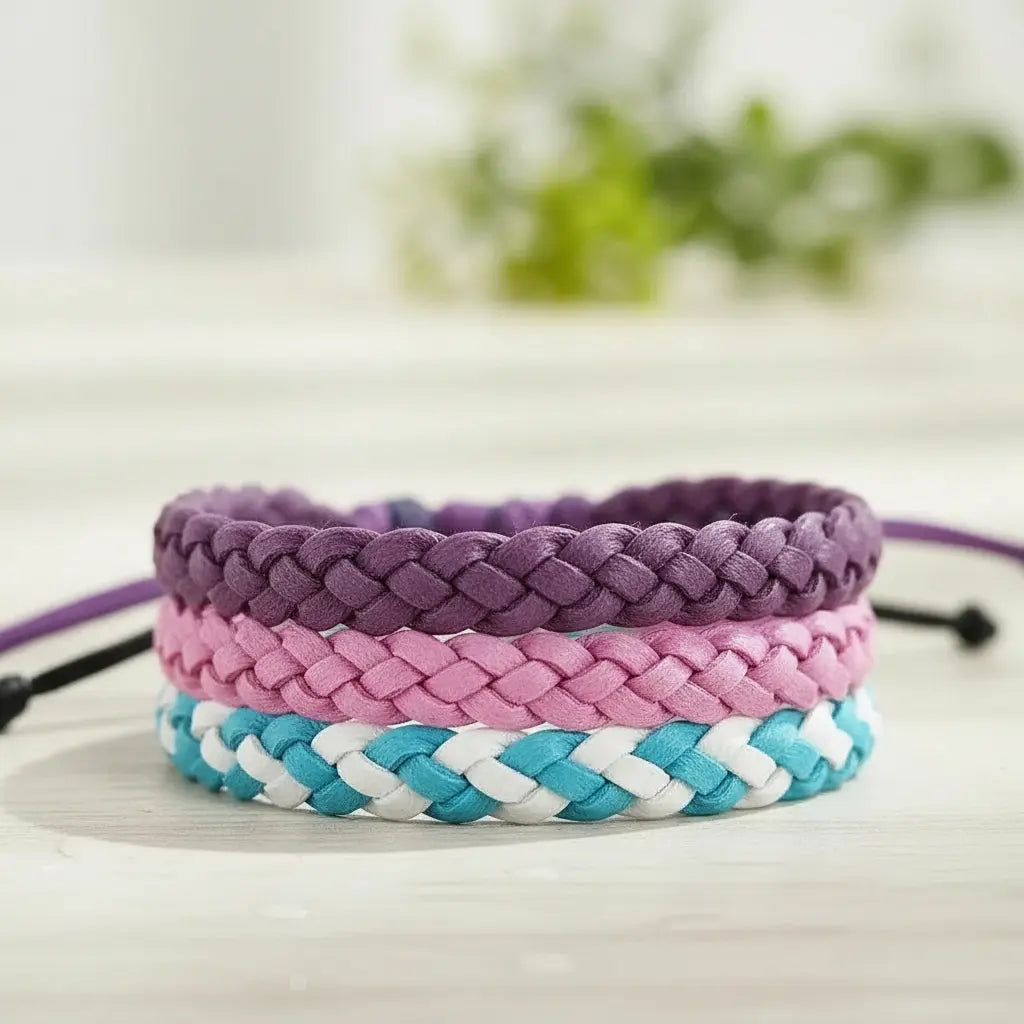 10 Pulseras Repelente Insectos Mosquitos Tipo Cuero Trenzado