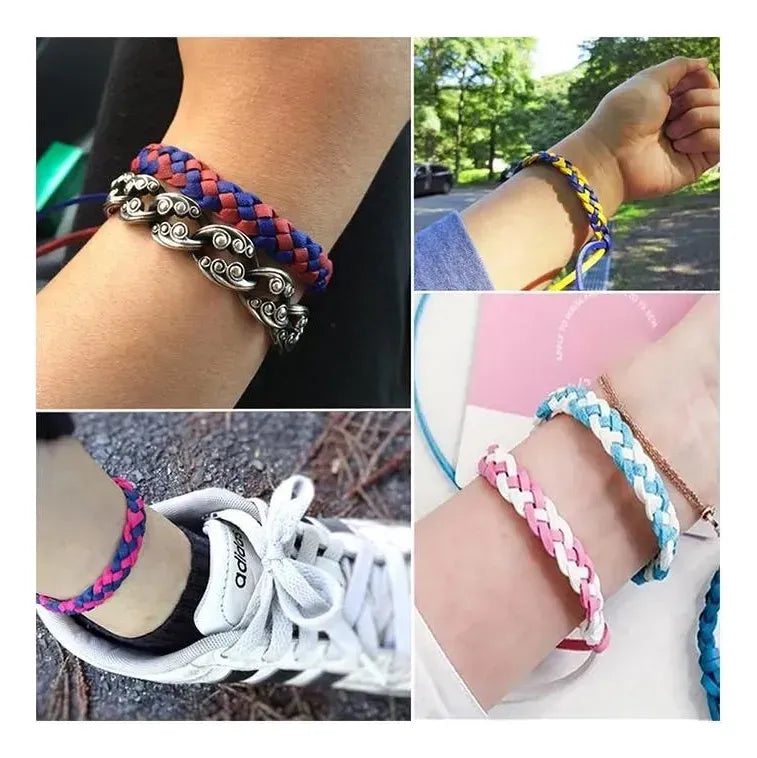 10 Pulseras Repelente Insectos Mosquitos Tipo Cuero Trenzado