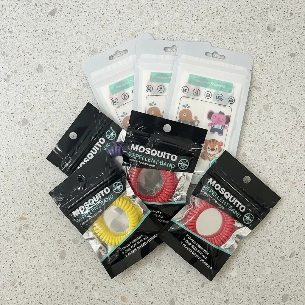 3 Pulseras Y 3 Parches Repelentes Mosquitos Aceite Esencial Espirales