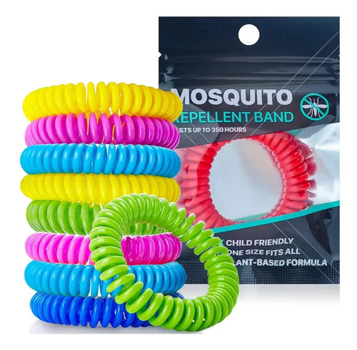 6 Pulseras Repelentes, Diferentes Diseños Zancudos Mosquitos