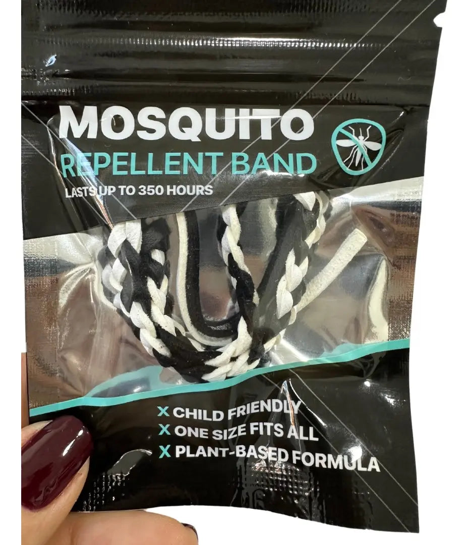 Pulsera Repelente De Insectos Mosquitos Tipo Cuero Trenzado