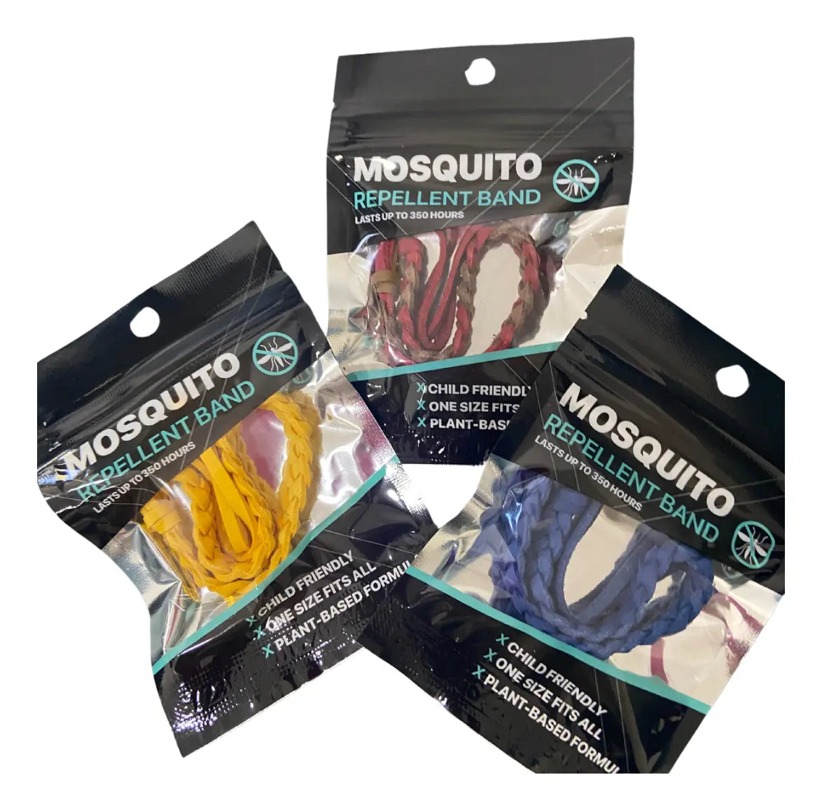 Pulsera Repelente De Insectos Mosquitos Tipo Cuero Trenzado