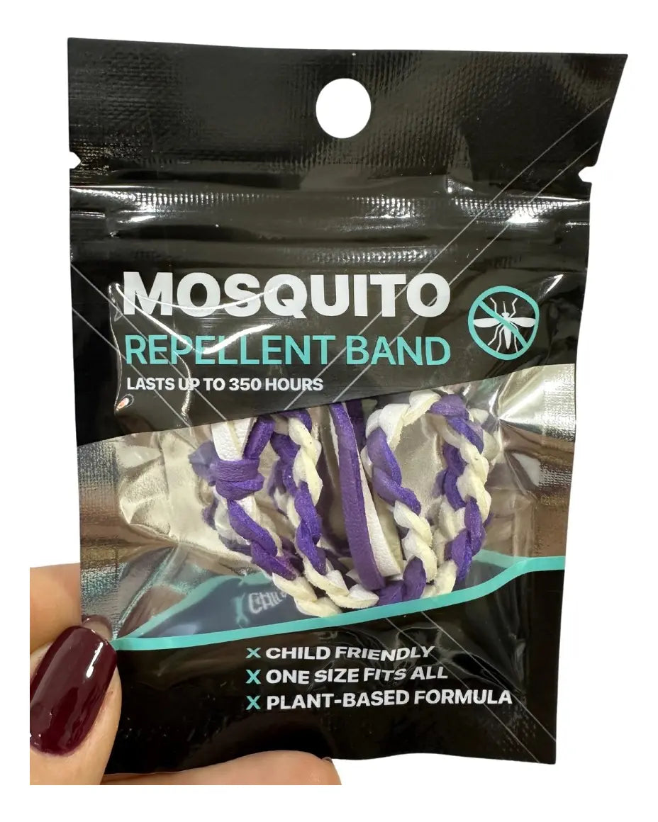 Pulsera Repelente De Insectos Mosquitos Tipo Cuero Trenzado
