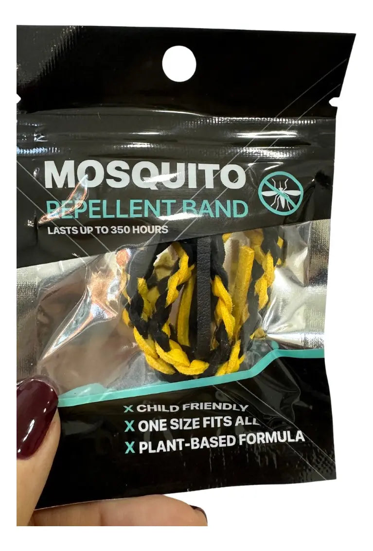 Pulsera Repelente De Insectos Mosquitos Tipo Cuero Trenzado