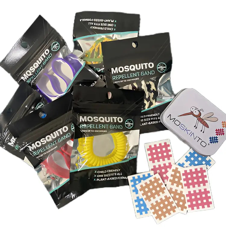 6 Pulseras Repelentes Más 42 Parches Moskinto Alivia Picazón