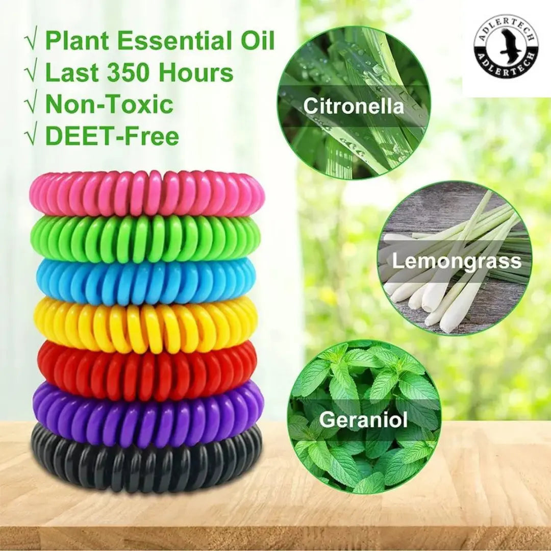 Kit De 6 Pulseras Repelentes De Zancudos Y Mosquitos
