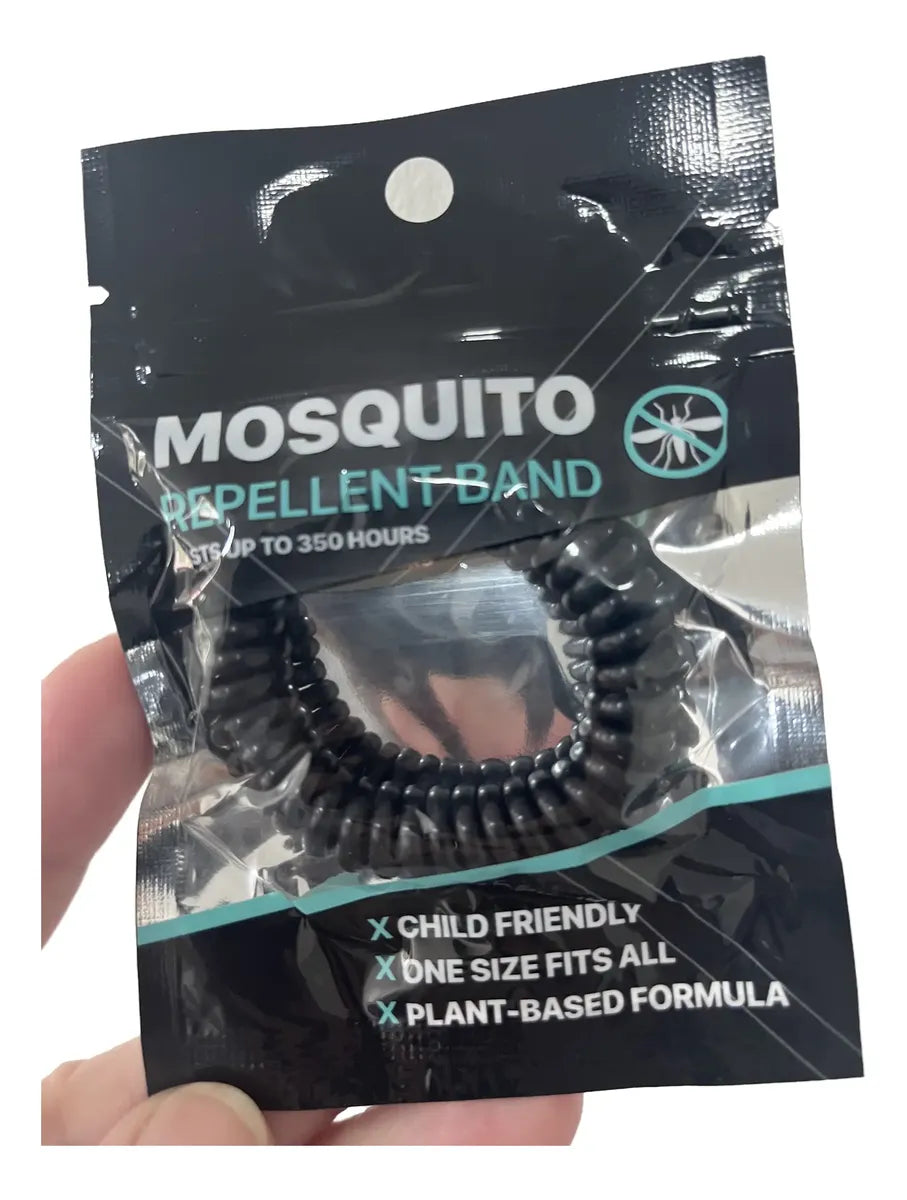 Pulsera Negra Repelente De Zancudos Y Mosquitos