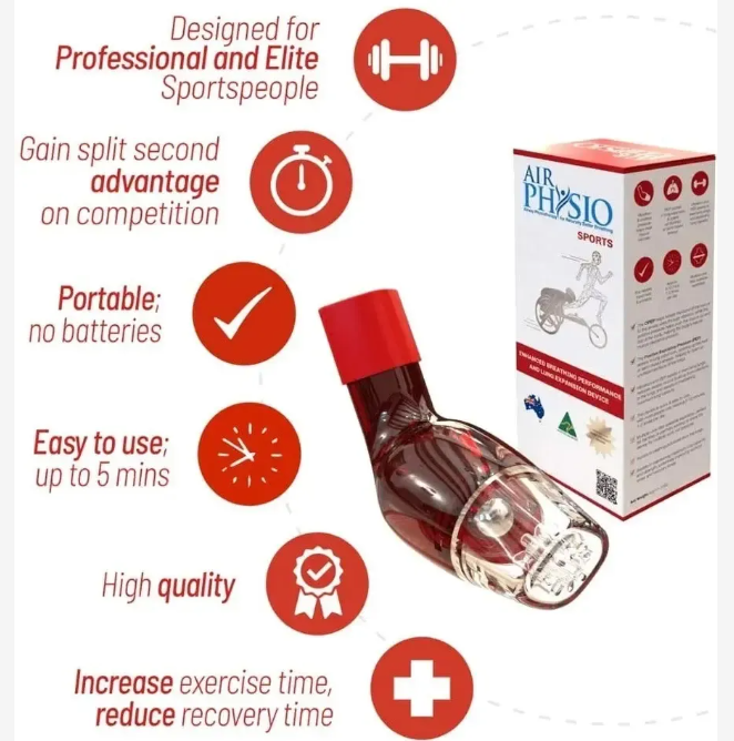 Airphysio Optimiza Tu Respiración Natural - Rojo