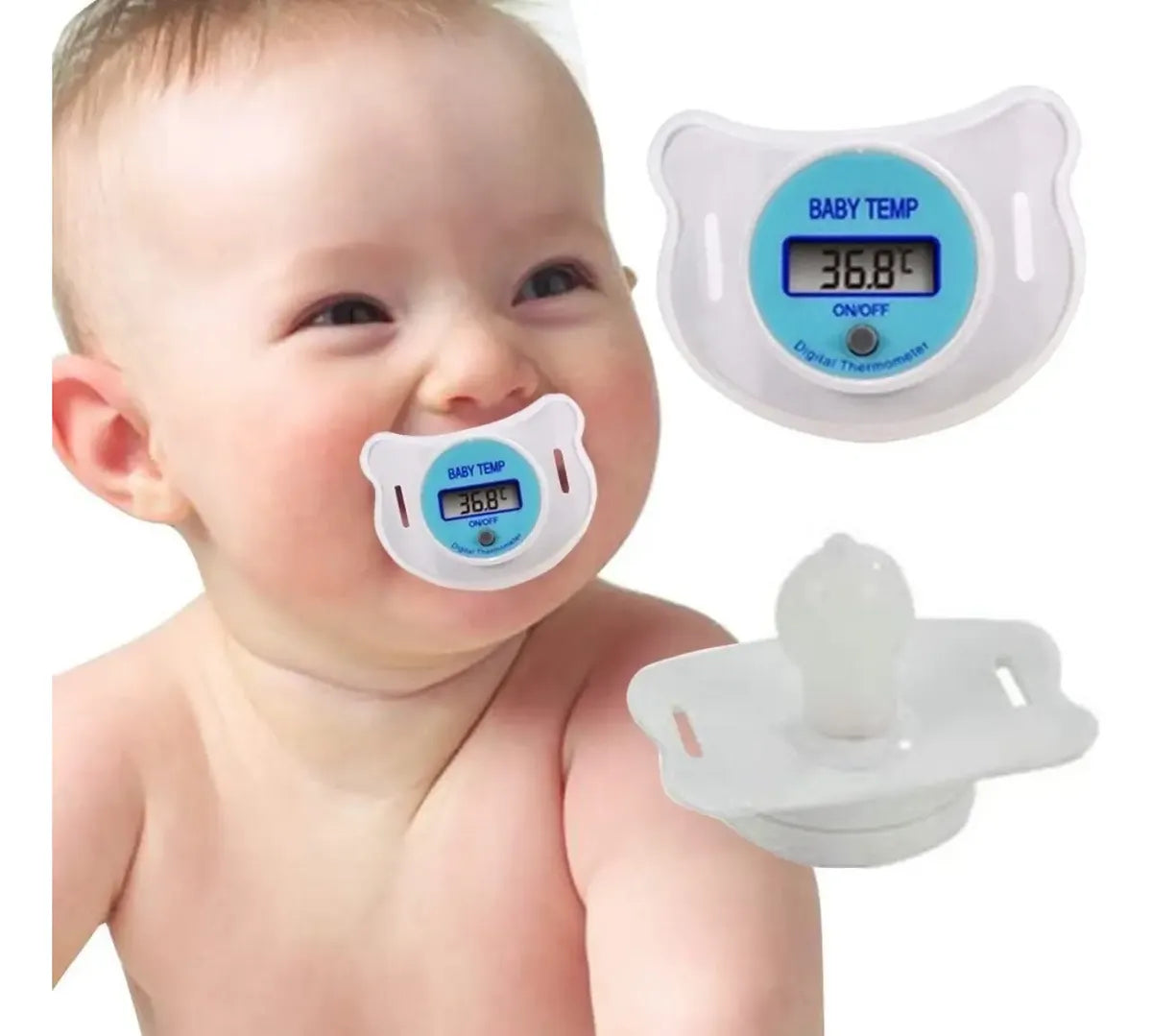 Kit Termómetros Niños Chupete Temperatura Corporal Y Bañera