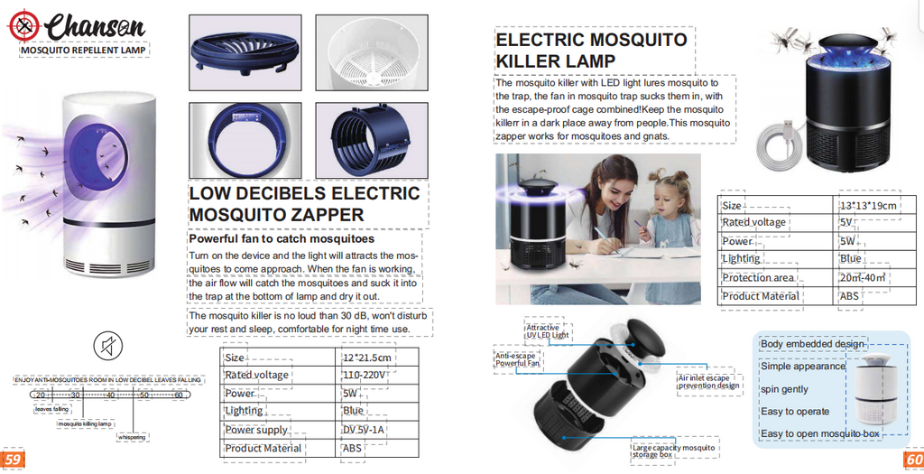 Lámpara Eléctrica Mata Mosquitos