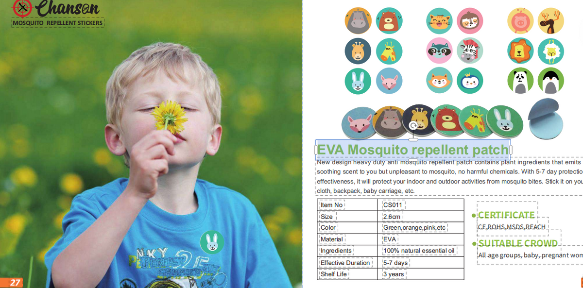 Parches Repelente Mosquito Naturales (6 Unid.)